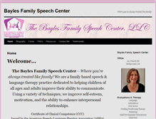 Tablet Screenshot of baylesfamilyspeechcenter.com